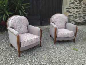 paire de fauteuils années 80 vue d'ensemble