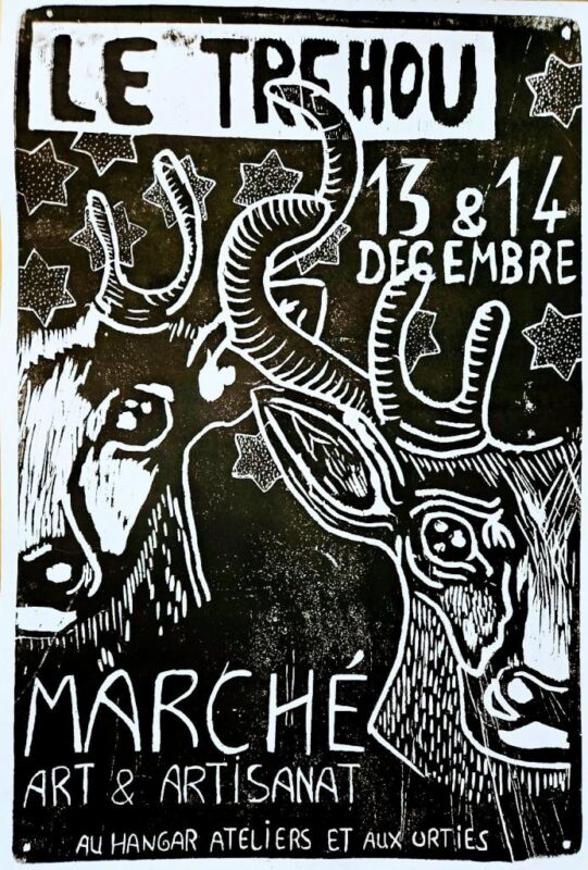 Hibiscus Pourpre au Marché du Tréhou